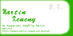 martin kemeny business card